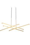 Lampa wisząca CRISS CROSS LED złota 78 cm
