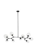 Lampa wisząca MODERN ORCHID-9 transparentno czarna 150 cm