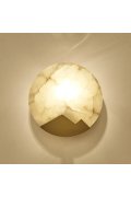 Lampa ścienna MARMO biały marmur i mosiądz 20cm