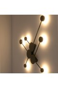 Lampa ścienna CLEX - 6 LED czarna 89 cm