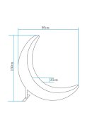 Lampa ogrodowa dekoracyjna księżyc MOON XL LED RGBW 16 kolorów 150 cm