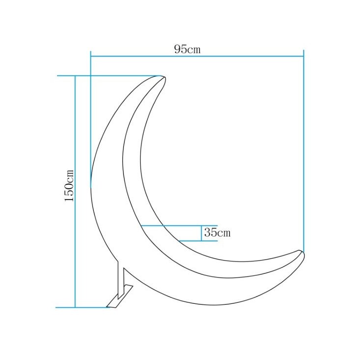 Lampa ogrodowa dekoracyjna księżyc MOON XL LED RGBW 16 kolorów 150 cm