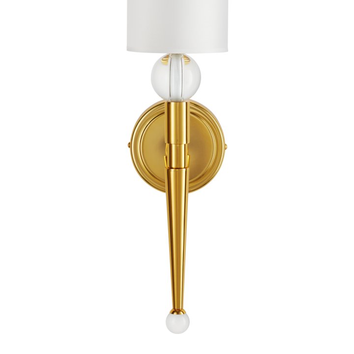 Lampa ścienna DAMA złota 52 cm glamour