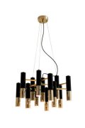 Lampa wisząca GOLDEN PIPE-13 czarno złota 60 cm
