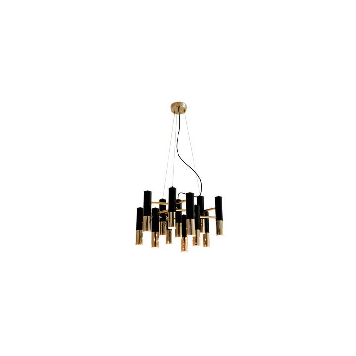 Lampa wisząca GOLDEN PIPE-13 czarno złota 60 cm