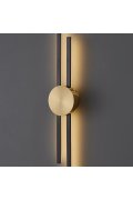 Lampa ścienna LED CENTRO czarny i mosiądz 92 cm - elegancki kinkiet