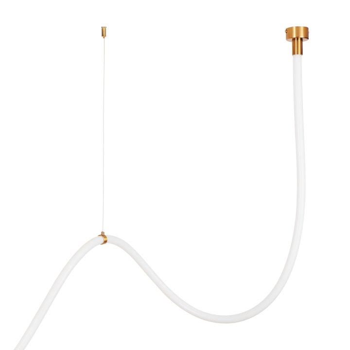 Lampa wisząca SNAKE LED wąż ledowy złota 400 cm