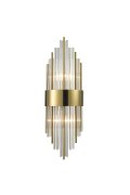 Lampa ścienna DRACO-S kryształowa złota 45 cm - styl glamour