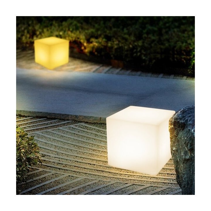 Lampa ogrodowa kostka CUBIC LED M RGBW 16 kolorów 35 cm