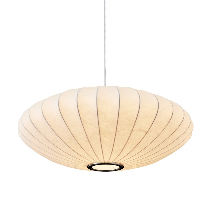 Lampa wisząca SILK FLAT biała 50 cm - nowoczesna i minimalistyczna