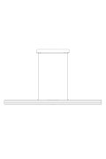 Lampa wisząca LED ANABELLA czarna 120 cm - nowoczesna do salonu, jadalni i biura