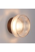 Lampa ścienna CARMELLO LED transparentna złota 13,5 cm