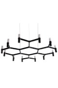 Lampa wisząca CANDLES-12B czarna 106 cm