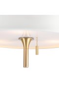 Lampa wisząca ARTDECO biało - złota 35 cm do salonu