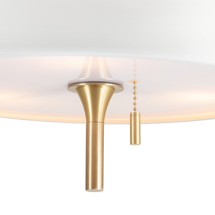 Lampa wisząca ARTDECO biało - złota 35 cm do salonu