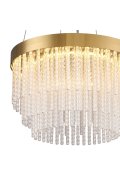 Lampa wisząca GLORIA LED kryształowa złota 40 cm