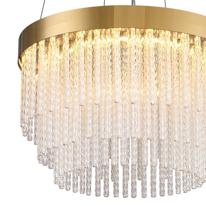 Lampa wisząca GLORIA LED kryształowa złota 40 cm