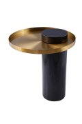 Stolik kawowy COLUMN marmurowy czarno złoty 55 cm
