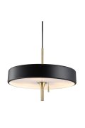 Lampa wisząca ARTDECO czarno - złota 35 cm do salonu