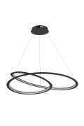Lampa wisząca SPIRELLO ledowa czarna 80 cm