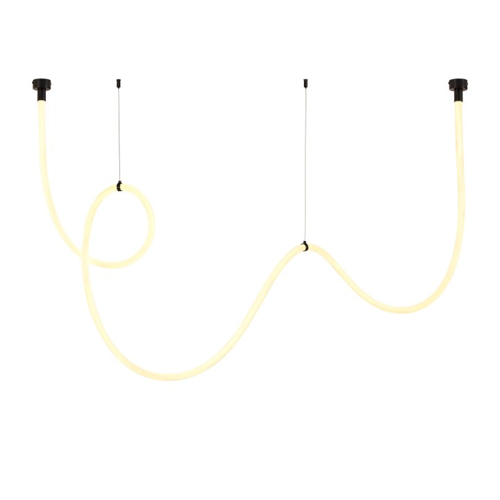 Lampa wisząca SNAKE LED wąż ledowy czarna 400 cm