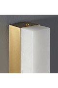 Lampa ścienna BLOCK biały marmur i mosiądz 40 cm