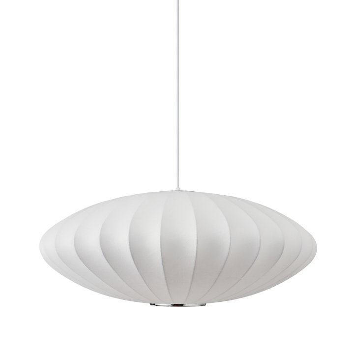 Lampa wisząca SILK FLAT biała 50 cm - nowoczesna i minimalistyczna
