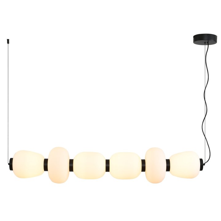 Lampa wisząca BRILLA-6 LED biało-czarna 125 cm