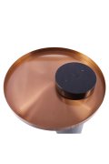 Stolik kawowy COLUMN marmurowy czarno miedziany 55 cm
