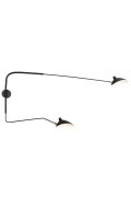 Lampa ścienna CRANE-2W czarna 175 cm