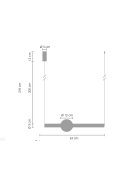 Lampa wisząca O-LINE LED 93 cm czarna