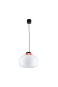 Lampa wisząca BOOM LED biało miedziana 35 cm