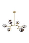Lampa wisząca MODERN ORCHID-9 złoto szara 150 cm