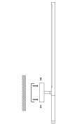 Lampa ścienna FRESCO LED złota 95 cm