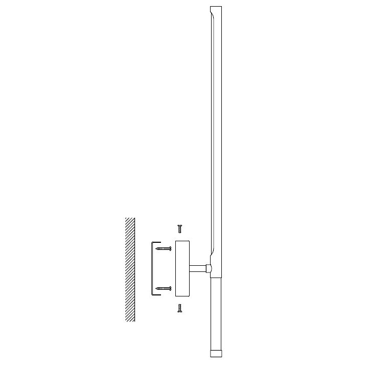 Lampa ścienna FRESCO LED złota 95 cm