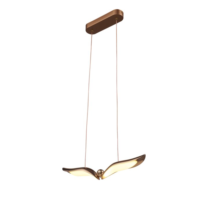Lampa wisząca GUFO 1 LED różowe złoto 36 cm