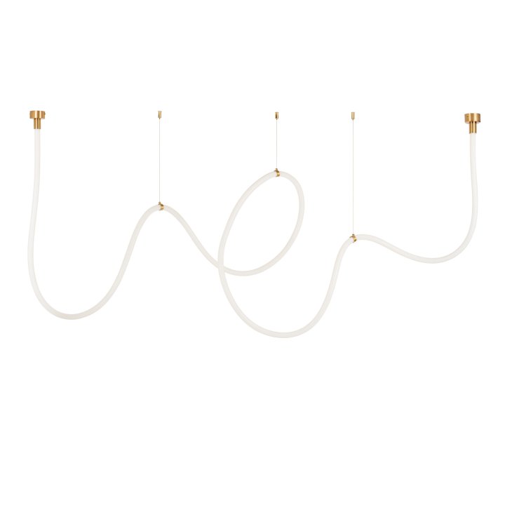 Lampa wisząca SNAKE LED wąż ledowy złota 500 cm