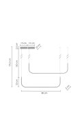 Lampa wisząca MINIMA-2 led czarna 80 cm