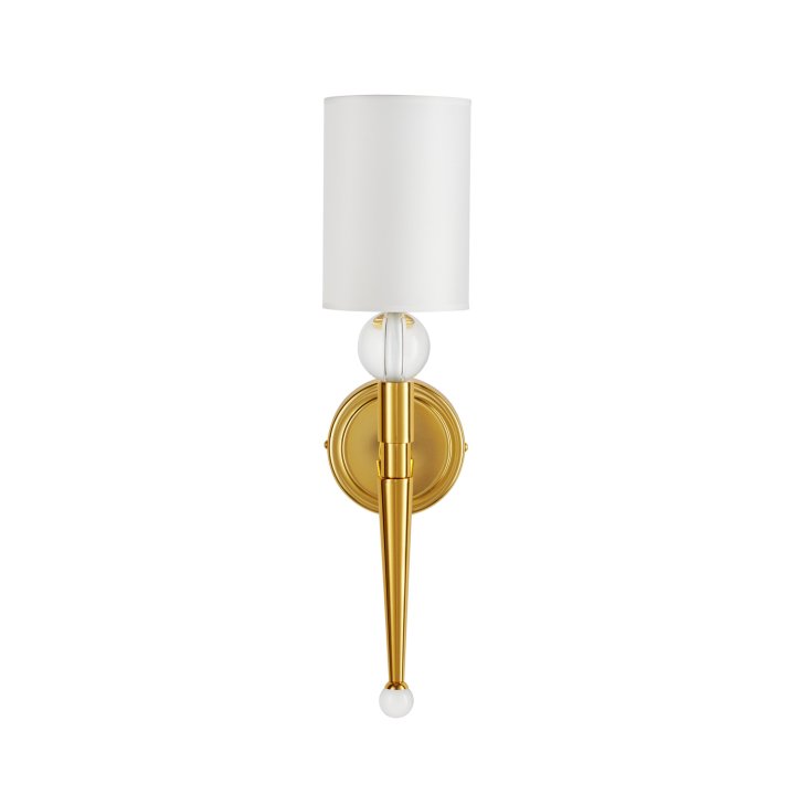 Lampa ścienna DAMA złota 52 cm glamour