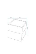Lampa ogrodowa donica FLOWER CUBE LED RGBW 16 kolorów 40 cm
