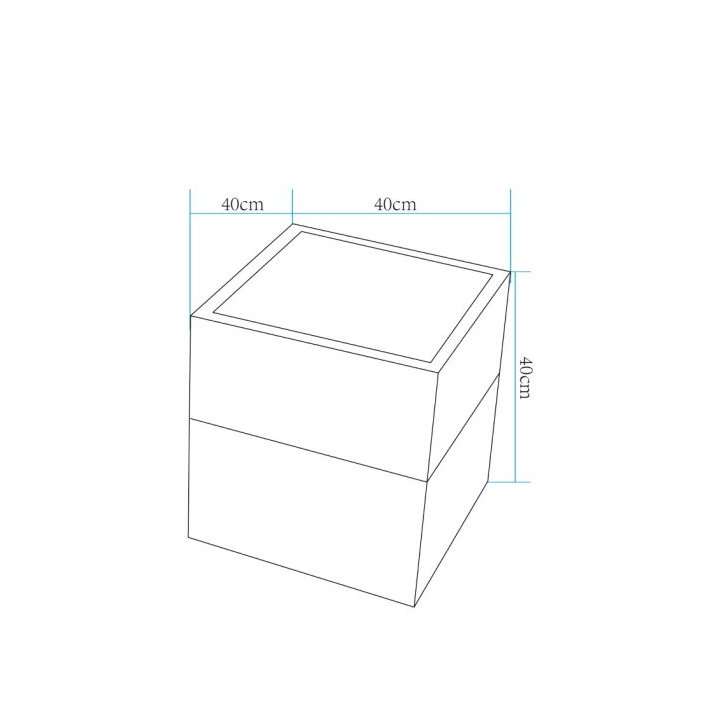 Lampa ogrodowa donica FLOWER CUBE LED RGBW 16 kolorów 40 cm
