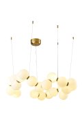 Lampa wisząca CORALLI-80 biało-mosiężna 80 cm