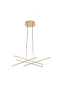 Lampa wisząca CRISS CROSS LED złota 78 cm
