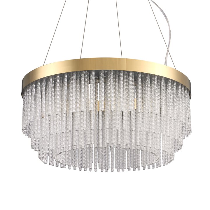 Lampa wisząca GLORIA LED kryształowa złota 60 cm