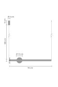 Lampa wisząca O-LINE LED 93 cm czarna