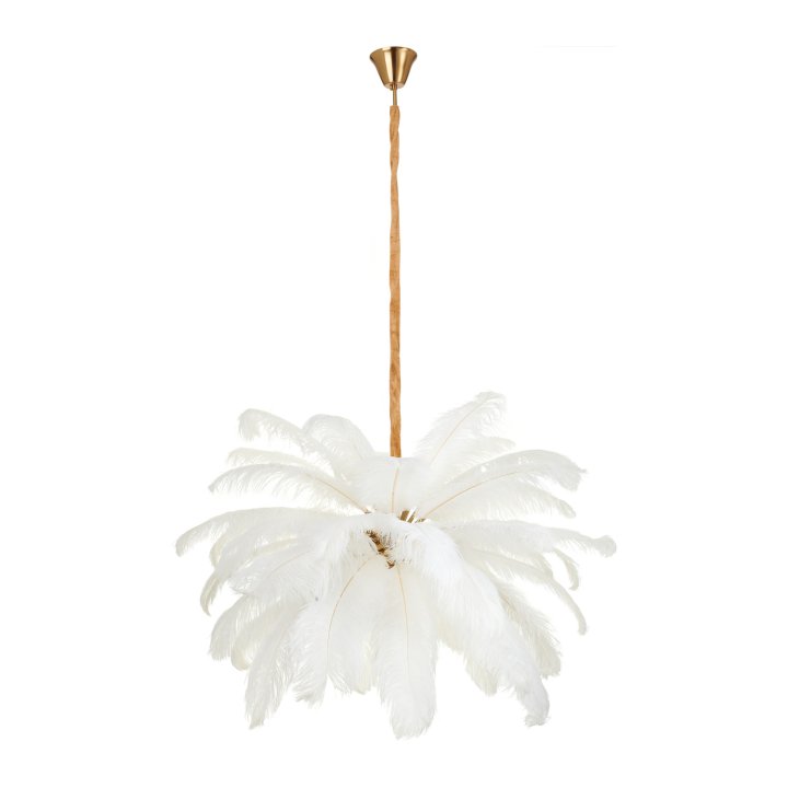 Lampa wisząca EMU pióra białe 100 cm