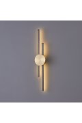Lampa ścienna LED CENTRO czarny i mosiądz 64 cm - elegancki kinkiet