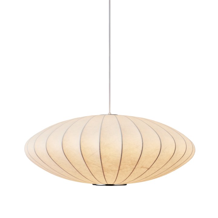 Lampa wisząca SILK FLAT biała 50 cm - nowoczesna i minimalistyczna