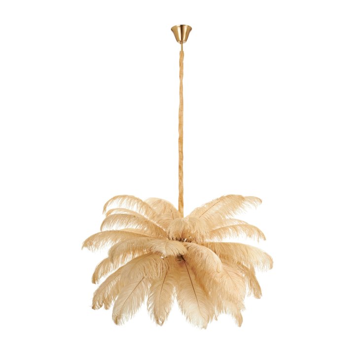 Lampa wisząca EMU pióra beżowe 100 cm