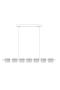Lampa wisząca LED BACCIO złota 120 cm - nowoczesna lampa nad stół i wyspę